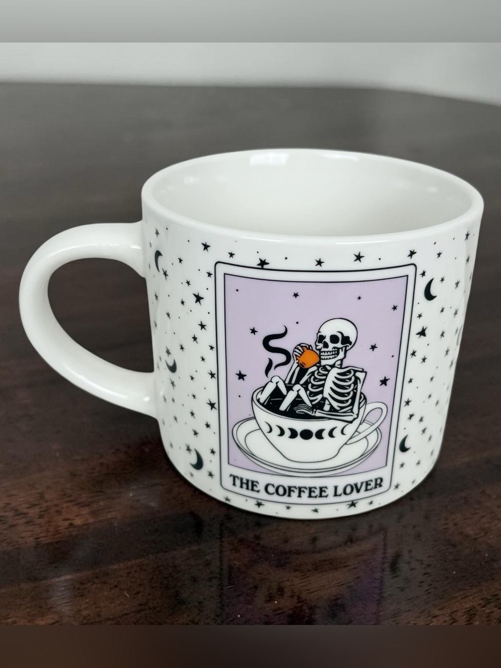 Halloween Tarot Card Mug The Coffee Lover Skeleton Whimsigoth Celestial